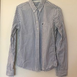 Abercrombie & Fitch Blue and White Flannel